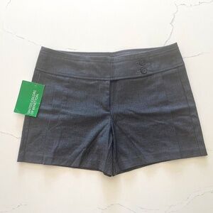 Sisley by United Colors of Benetton | Y2K High-Waisted Dark Gray Tailored Shorts